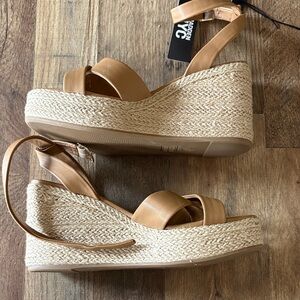Women's Tan Wedge Sandals size 8